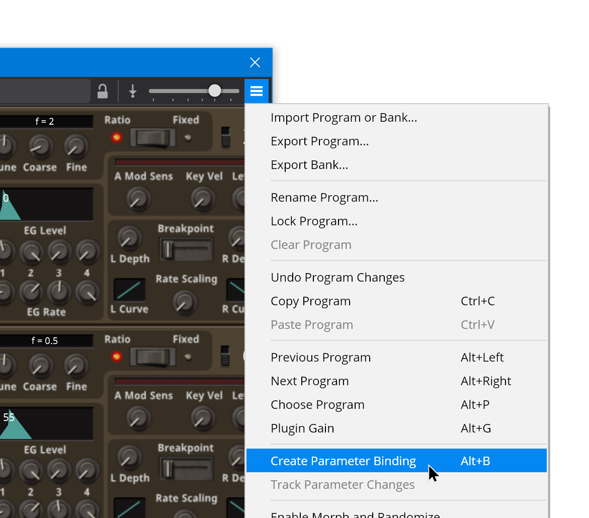 Create Parameter Binding