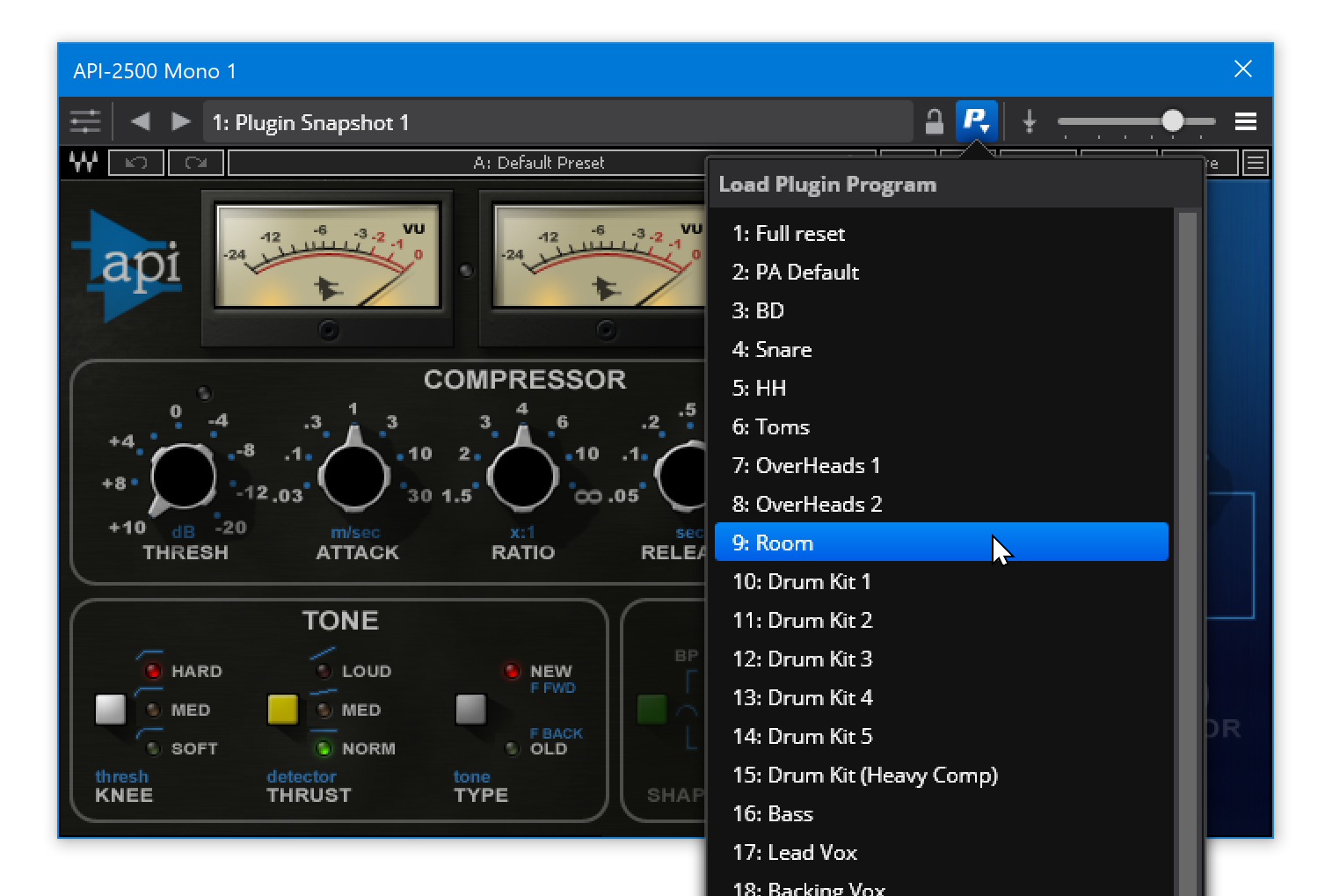 Choosing Base Preset