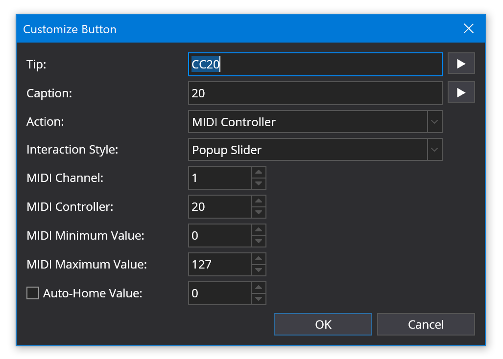 Customize Button