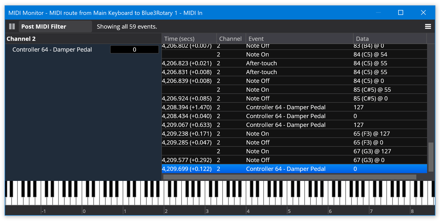 MIDI Monitor Window