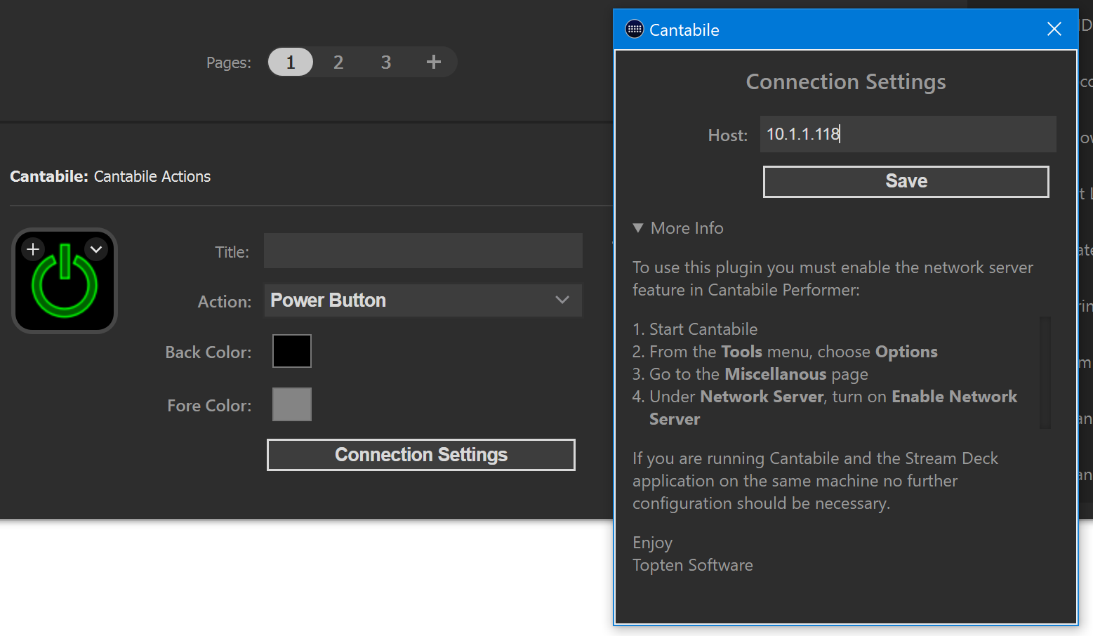 Connection Settings