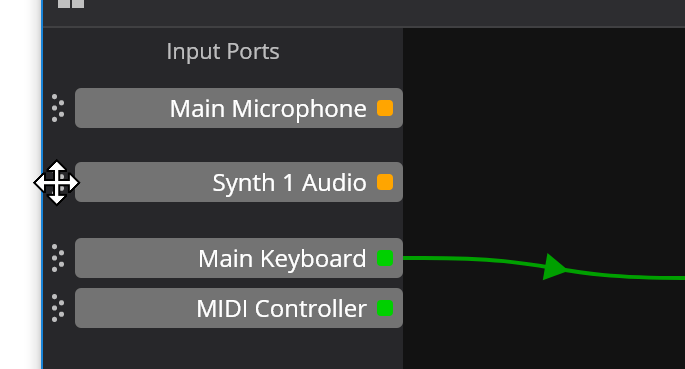 Dragging Input Ports