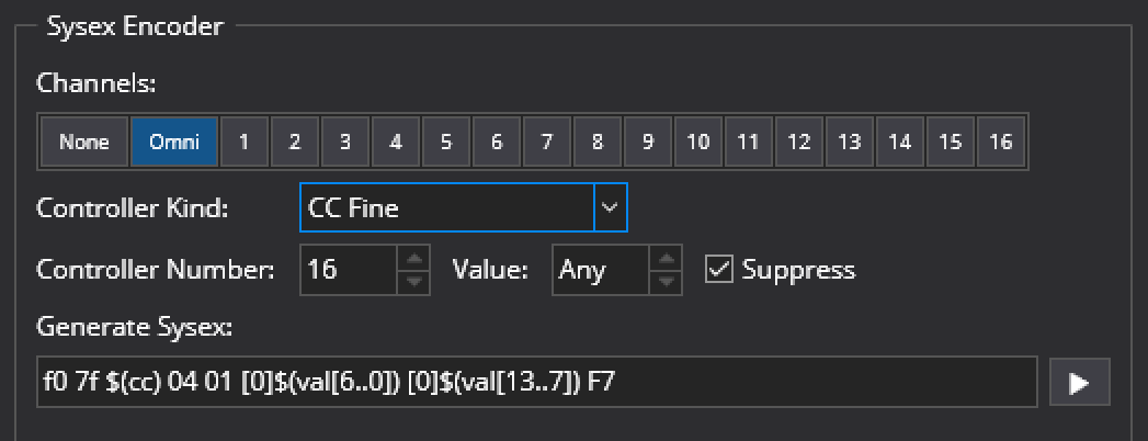 Sys-ex Encoder