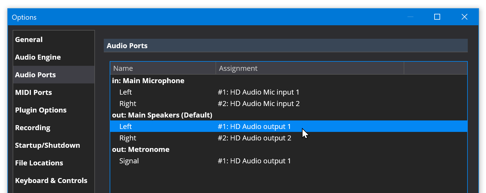 Audio Channels