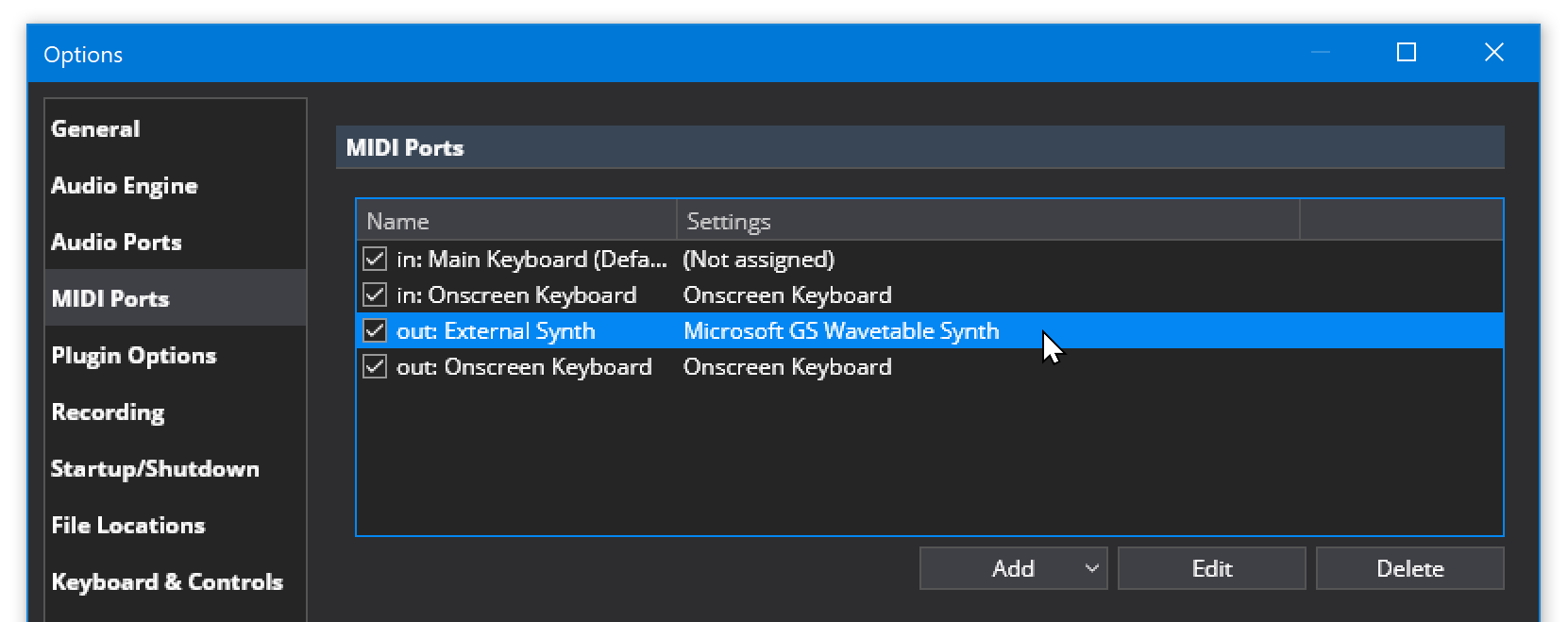 Microsoft GS Wavetable Synth