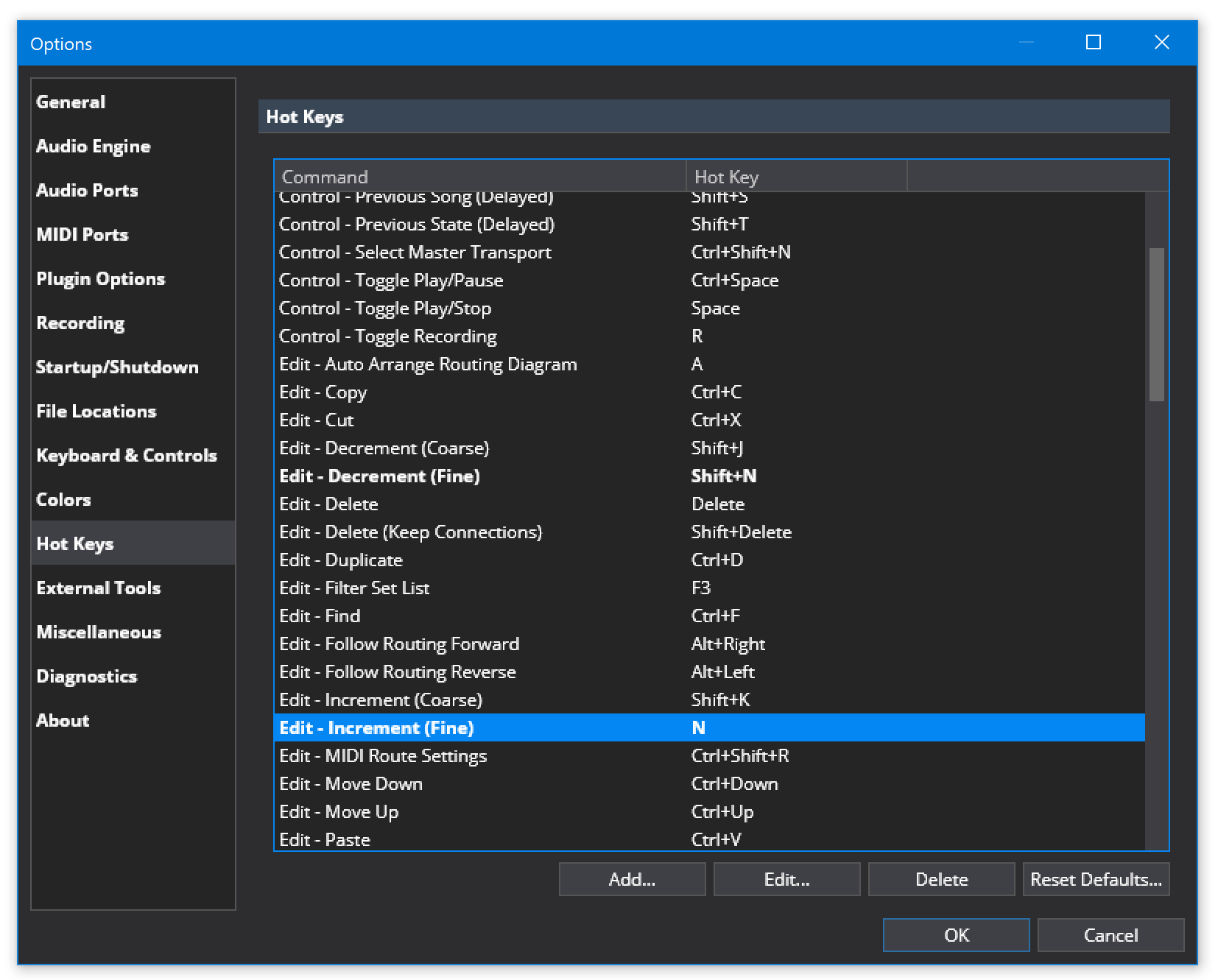 Hot Key Options