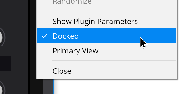 Plugin Editor Docked